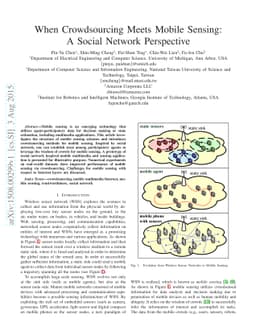 When Crowdsourcing Meets Mobile Sensing: A Social Network Perspective