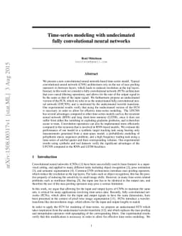 Time-series modeling with undecimated fully convolutional neural
  networks