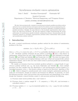 Asynchronous stochastic convex optimization