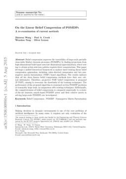 On the Linear Belief Compression of POMDPs: A re-examination of current
  methods