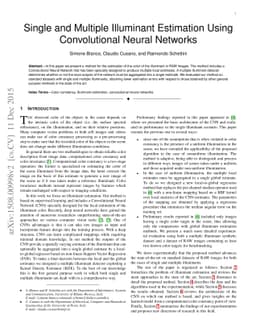 Single and Multiple Illuminant Estimation Using Convolutional Neural
  Networks
