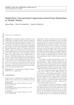 TabletGaze: Unconstrained Appearance-based Gaze Estimation in Mobile
  Tablets