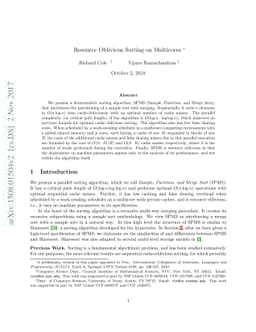 Resource Oblivious Sorting on Multicores