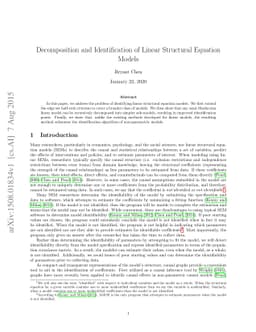 Decomposition and Identification of Linear Structural Equation Models
