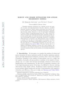 Robust and sparse estimators for linear regression models