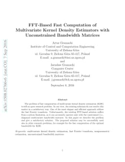 FFT-Based Fast Computation of Multivariate Kernel Estimators with
  Unconstrained Bandwidth Matrices