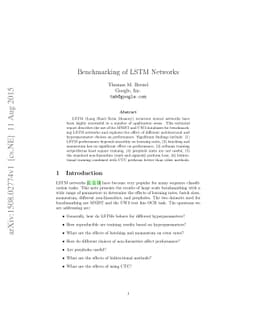 Benchmarking of LSTM Networks