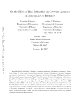 On the Effect of Bias Estimation on Coverage Accuracy in Nonparametric
  Inference