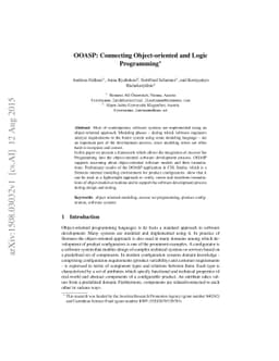 OOASP: Connecting Object-oriented and Logic Programming
