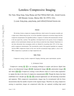 Lensless Compressive Imaging