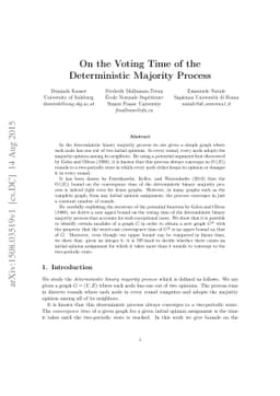 On the Voting Time of the Deterministic Majority Process