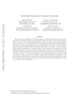 Smoothed Analysis of Dynamic Networks