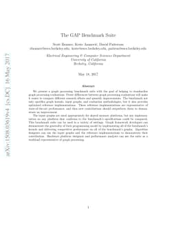 The GAP Benchmark Suite