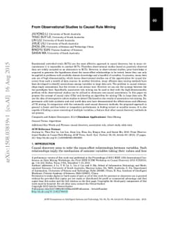 From Observational Studies to Causal Rule Mining