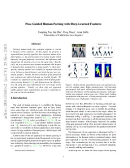 Pose-Guided Human Parsing with Deep Learned Features