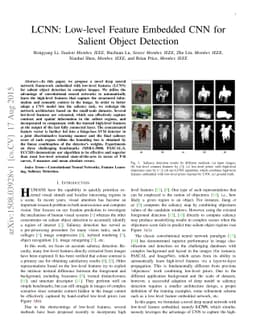 LCNN: Low-level Feature Embedded CNN for Salient Object Detection