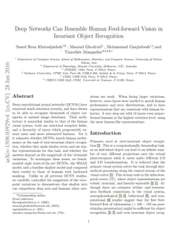 Deep Networks Can Resemble Human Feed-forward Vision in Invariant Object
  Recognition