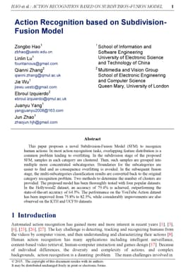 Action Recognition based on Subdivision-Fusion Model