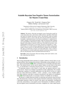 Scalable Bayesian Non-Negative Tensor Factorization for Massive Count
  Data