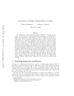 Learning to Predict Independent of Span