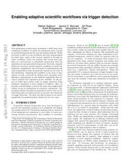 Enabling adaptive scientific workflows via trigger detection