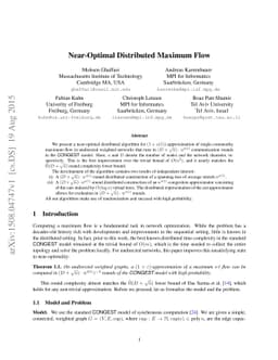 Near-Optimal Distributed Maximum Flow
