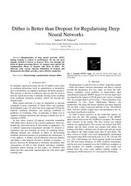Dither is Better than Dropout for Regularising Deep Neural Networks