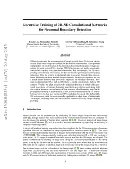 Recursive Training of 2D-3D Convolutional Networks for Neuronal Boundary
  Detection