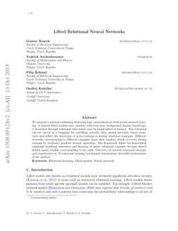Lifted Relational Neural Networks