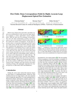 Flow Fields: Dense Correspondence Fields for Highly Accurate Large
  Displacement Optical Flow Estimation