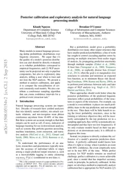 Posterior calibration and exploratory analysis for natural language
  processing models