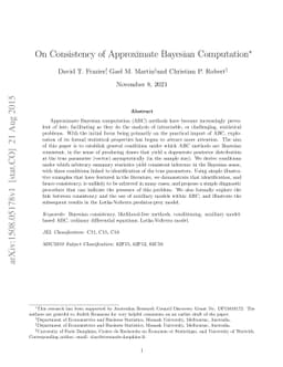 On Consistency of Approximate Bayesian Computation