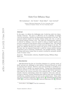MultiView Diffusion Maps