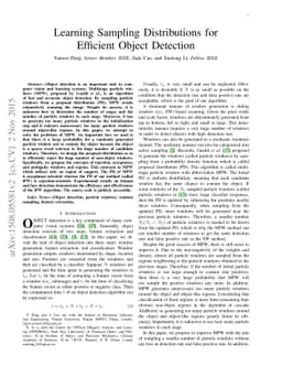 Learning Sampling Distributions for Efficient Object Detection