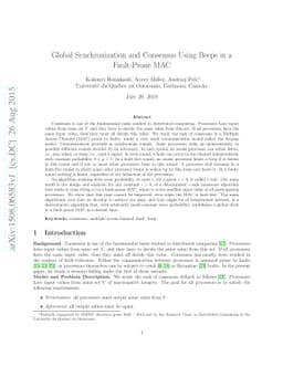 Global Synchronization and Consensus Using Beeps in a Fault-Prone MAC