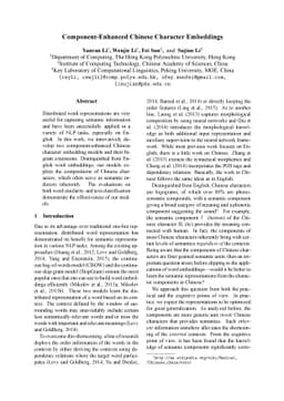 Component-Enhanced Chinese Character Embeddings