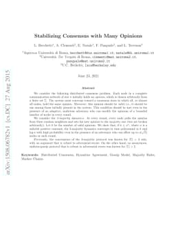 Stabilizing Consensus with Many Opinions