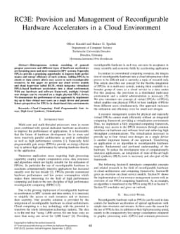 RC3E: Provision and Management of Reconfigurable Hardware Accelerators
  in a Cloud Environment