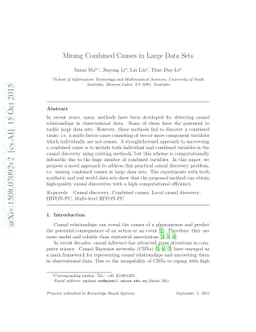 Mining Combined Causes in Large Data Sets