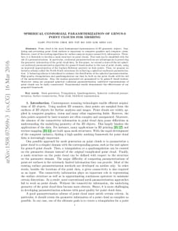 Spherical Conformal Parameterization of Genus-0 Point Clouds for Meshing