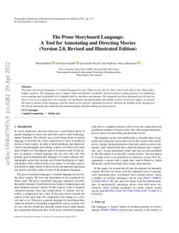The Prose Storyboard Language: A Tool for Annotating and Directing
  Movies