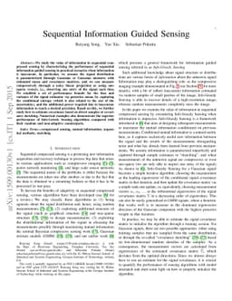 Sequential Information Guided Sensing