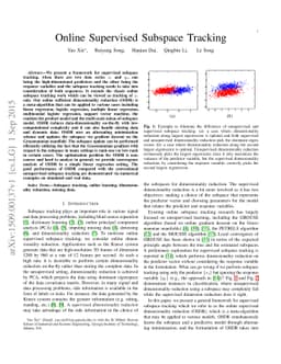 Online Supervised Subspace Tracking