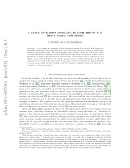 A large deviations approach to limit theory for heavy-tailed time series