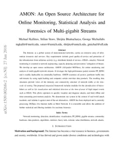 AMON: An Open Source Architecture for Online Monitoring, Statistical
  Analysis and Forensics of Multi-gigabit Streams