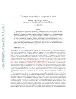 Variance estimation in the particle filter
