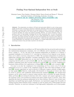 Finding Near-Optimal Independent Sets at Scale