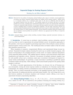 Sequential Design for Ranking Response Surfaces