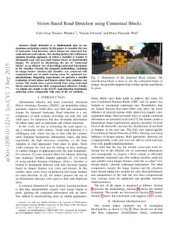 Vision-Based Road Detection using Contextual Blocks