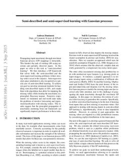 Semi-described and semi-supervised learning with Gaussian processes